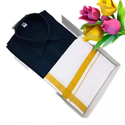 Shirt & Velcro Mundu Set for 8 Year Old