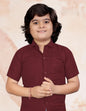 Plain Cotton Shirt - Size 30 (Age 7-9)