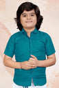 Plain Cotton Shirt - Size 30 (Age 7-9)