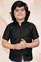 Plain Cotton Shirt - Size 30 (Age 7-9)