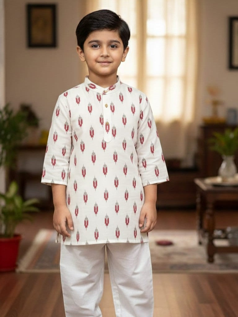 Ikkat Kurta for 6 Year Old