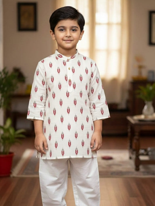 Ikkat Kurta for 6 Year Old