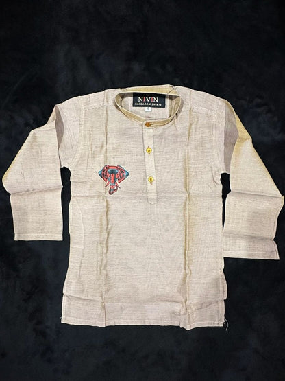 Kurta with Elephant Print for 6 Year Old