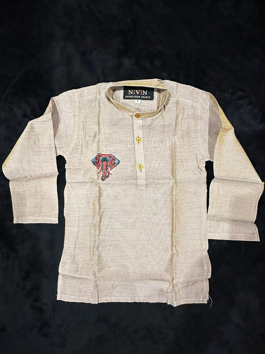 Kurta with Elephant Print for 6 Year Old