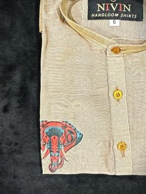 Kurta with Elephant Print for 6 Year Old
