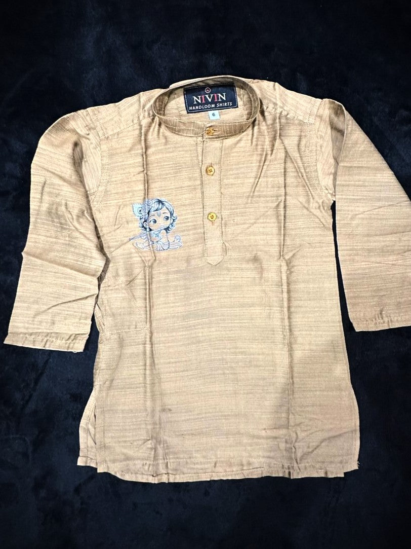 Kurta with Little Krishna Print for 6 Year Old