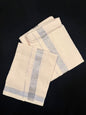 Velcro Mundu/Dhoti for boys aged 1-7 (Silver Kasavu)