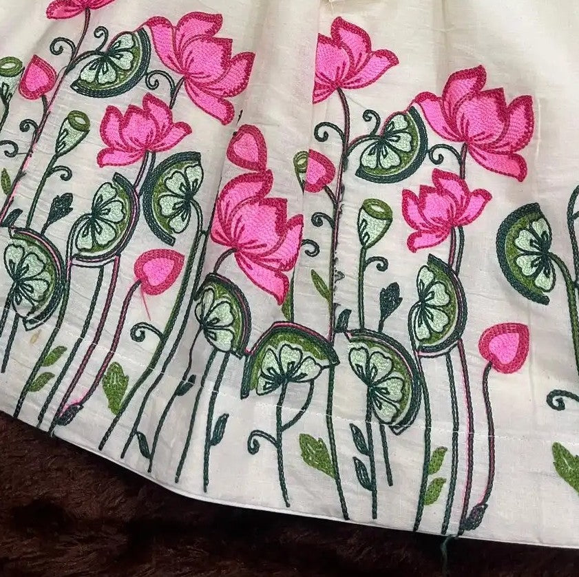 Lotus Threadwork Dress for 2 & 3 Year Olds