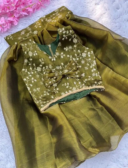 Skirt & Top for 7 Year Olds - Satin with Sequins