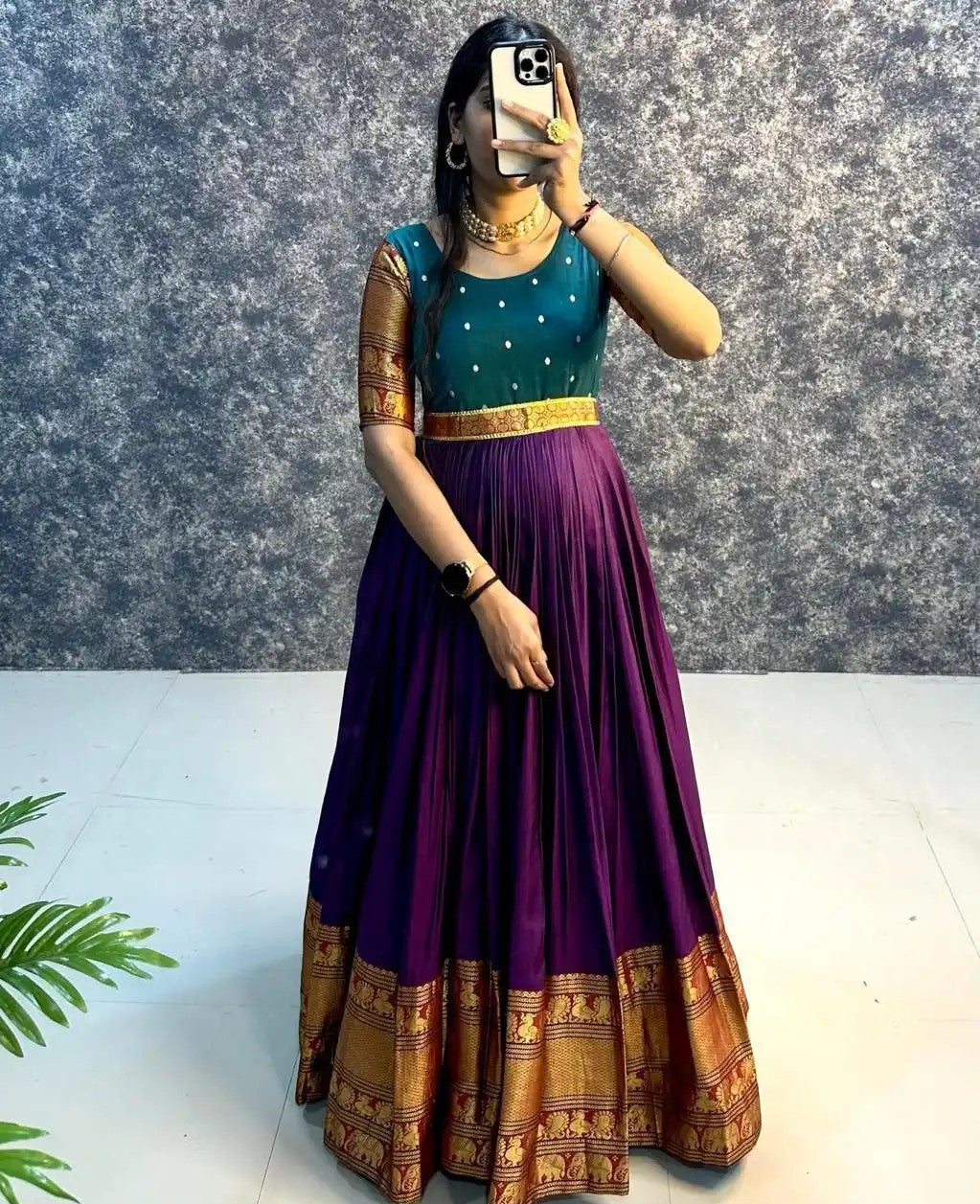 Gown with Belt and Duppatta for Teenagers (Can be styled as a davani)