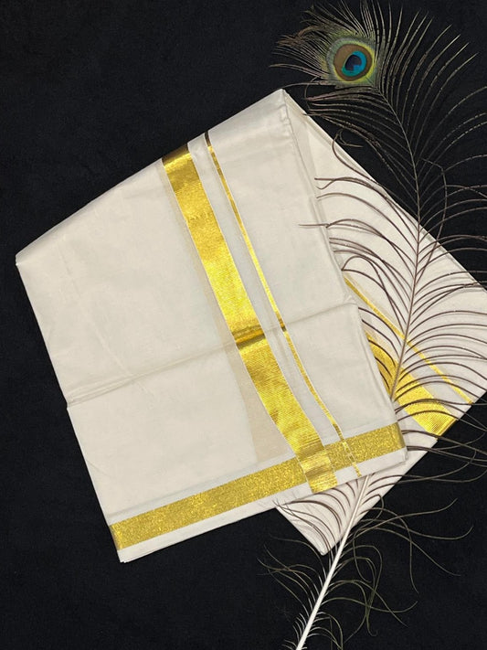 Kasavu Mundu - Gold Border