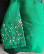 Silk blouse with handwork on sleeve