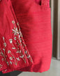 Silk blouse with handwork on sleeve