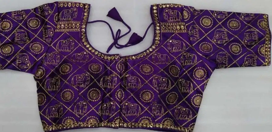 Embroidered Silk Blouse