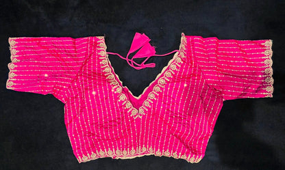 Silk Blouse with Goldthread Embroidery