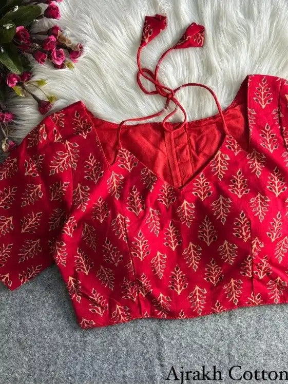 Ajrak Cotton Blouse