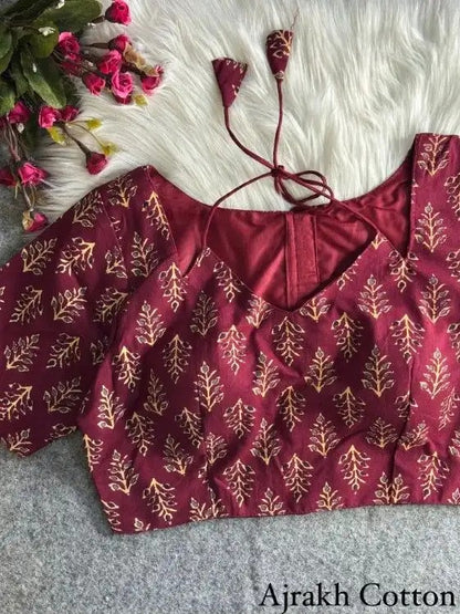 Ajrak Cotton Blouse