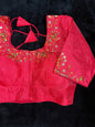 Silk Blouse with Multicolour Thread Embroidery