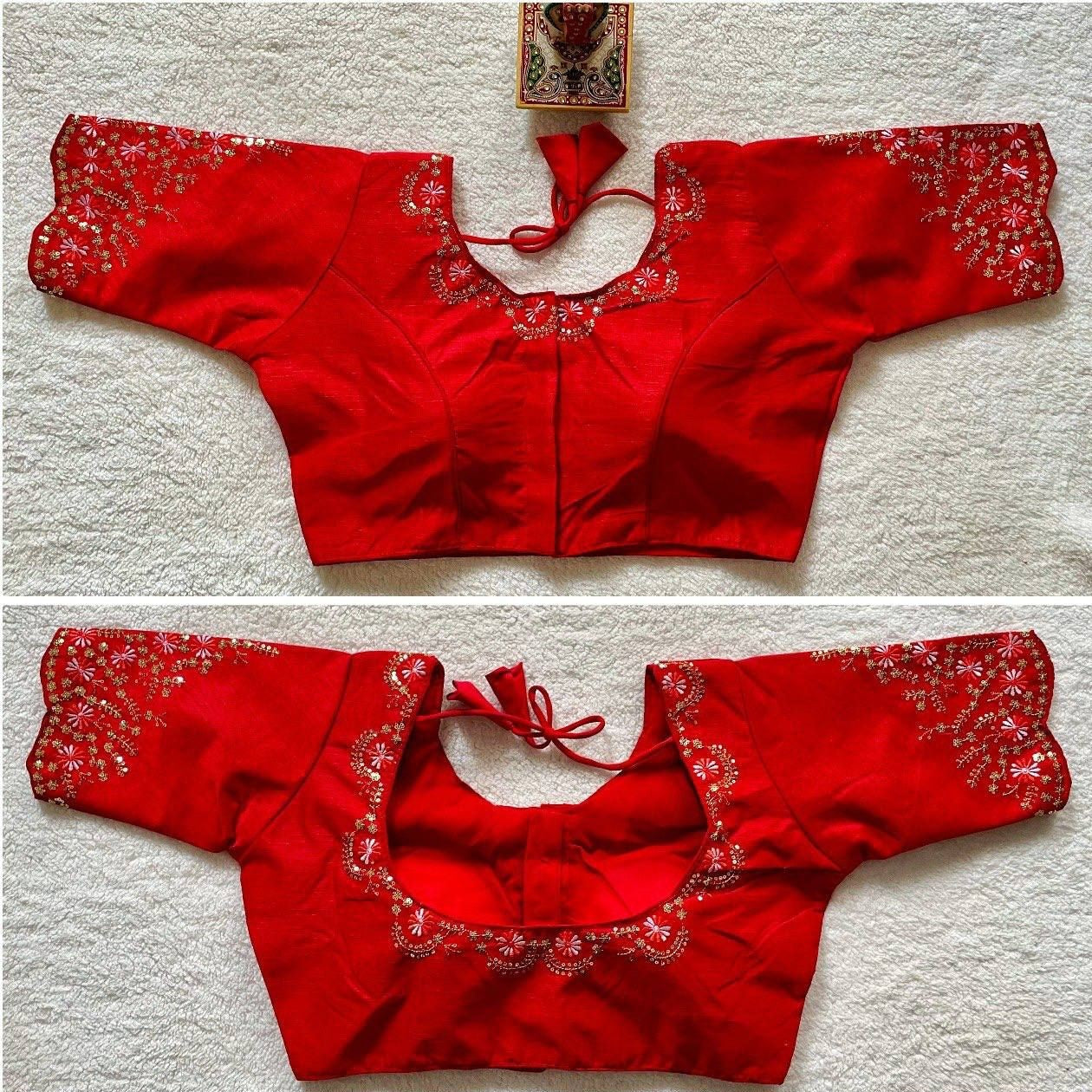 Silk Blouse with Embroidery