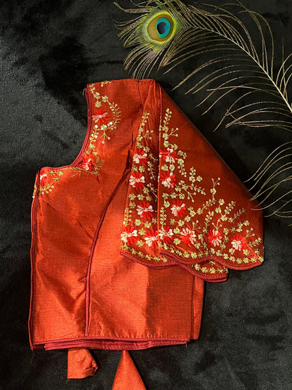 Silk Blouse with Embroidery