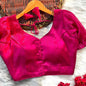 Jimmy Choo Satin Blouse with Puff Sleeves