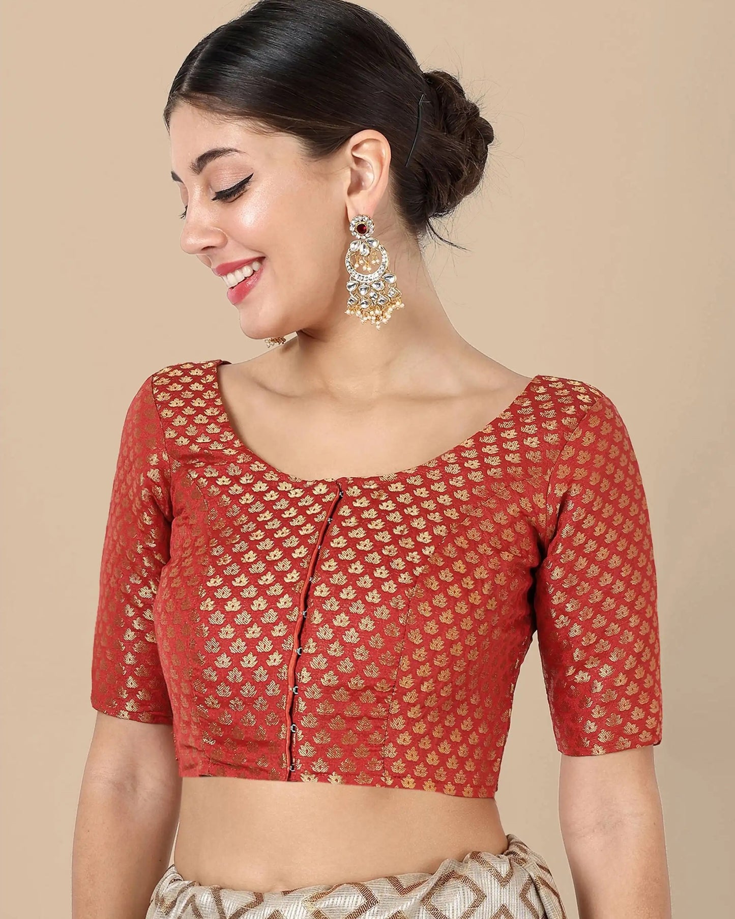 Silk Brocade Blouse