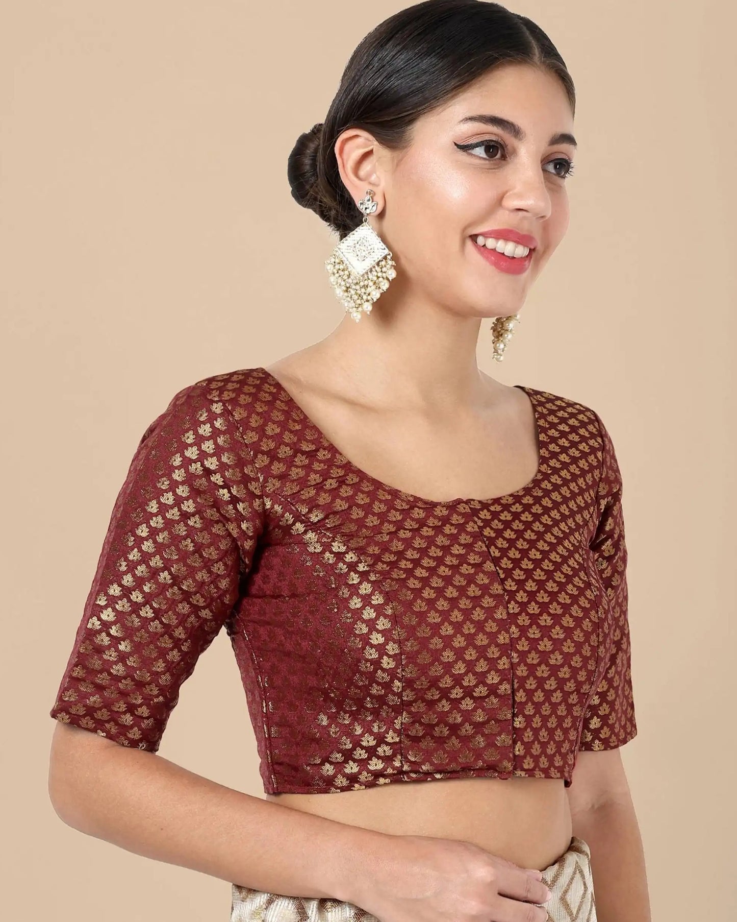 Silk Brocade Blouse