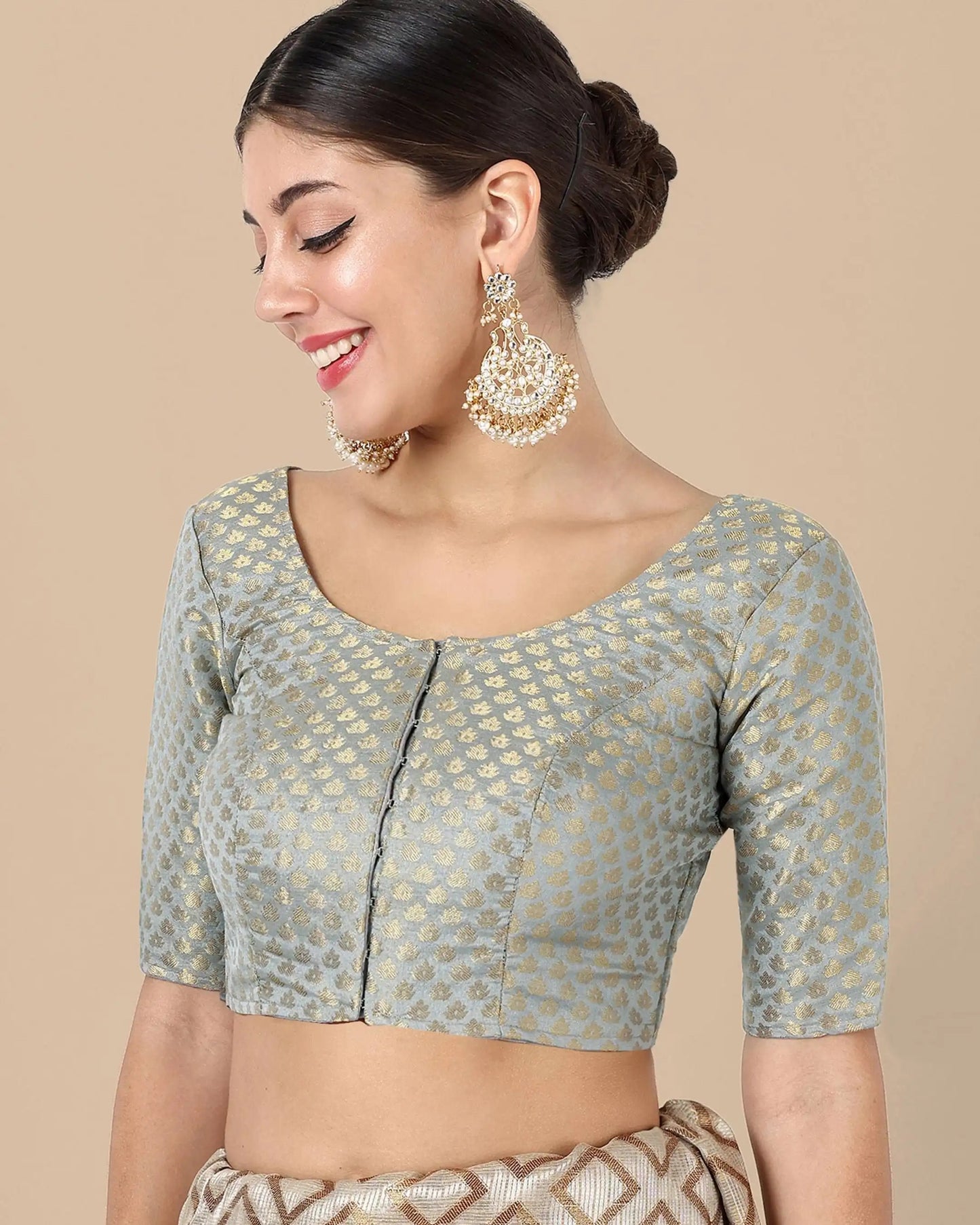 Silk Brocade Blouse