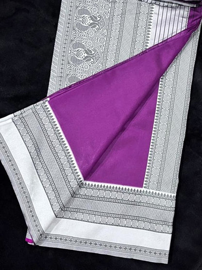 Banarasi Soft Silk Saree with Stitched Blouse