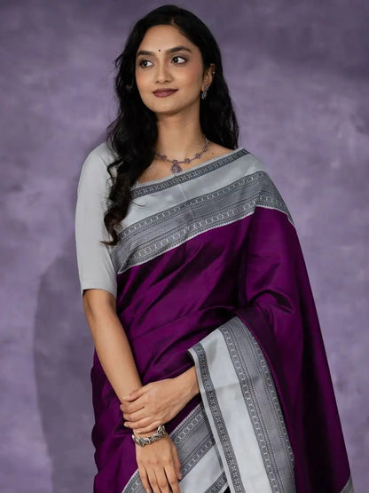 Banarasi Soft Silk Saree with Stitched Blouse