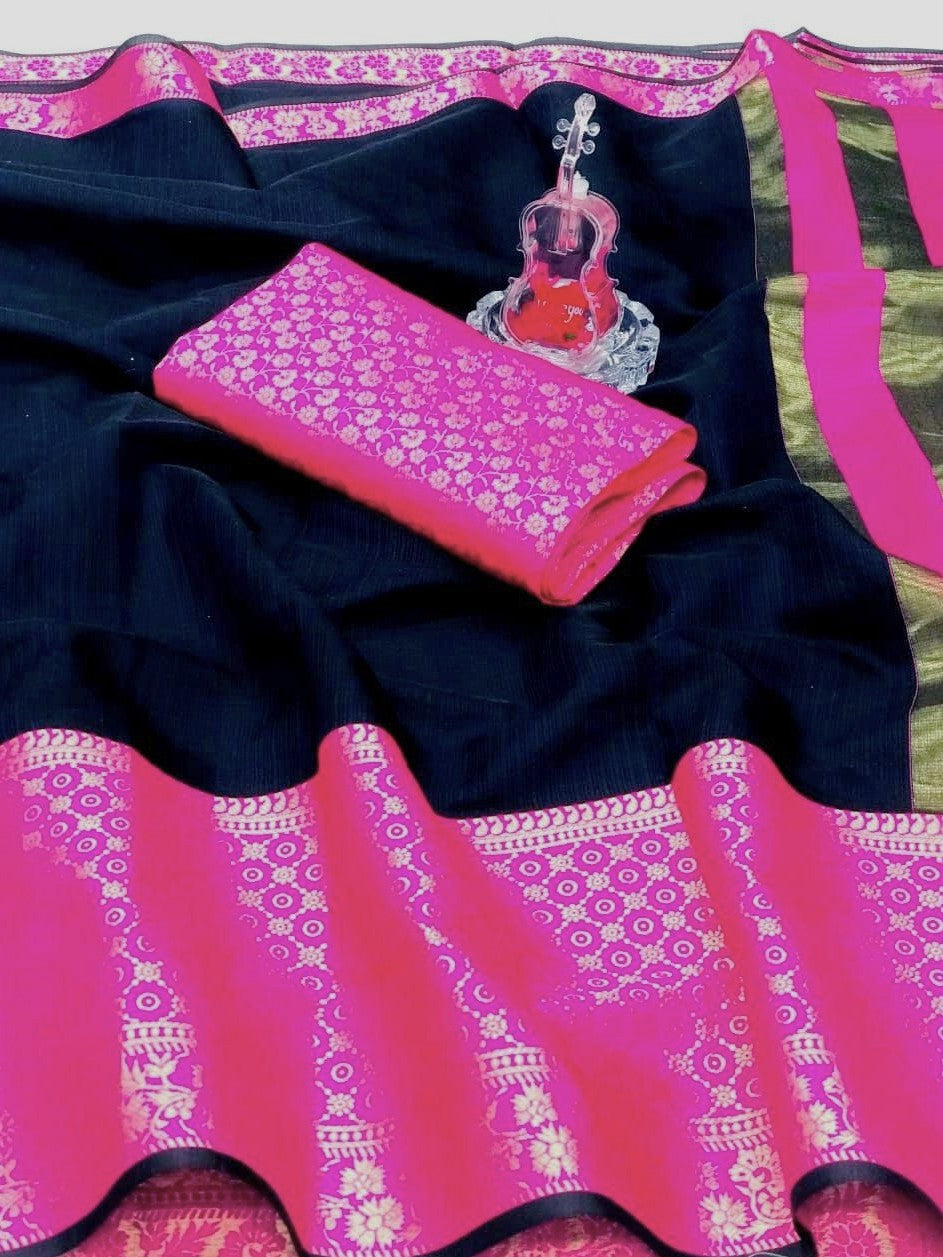 Manipuri Organza Saree with Stitched Blouse