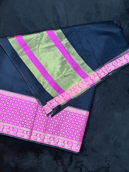 Manipuri Organza Saree with Stitched Blouse