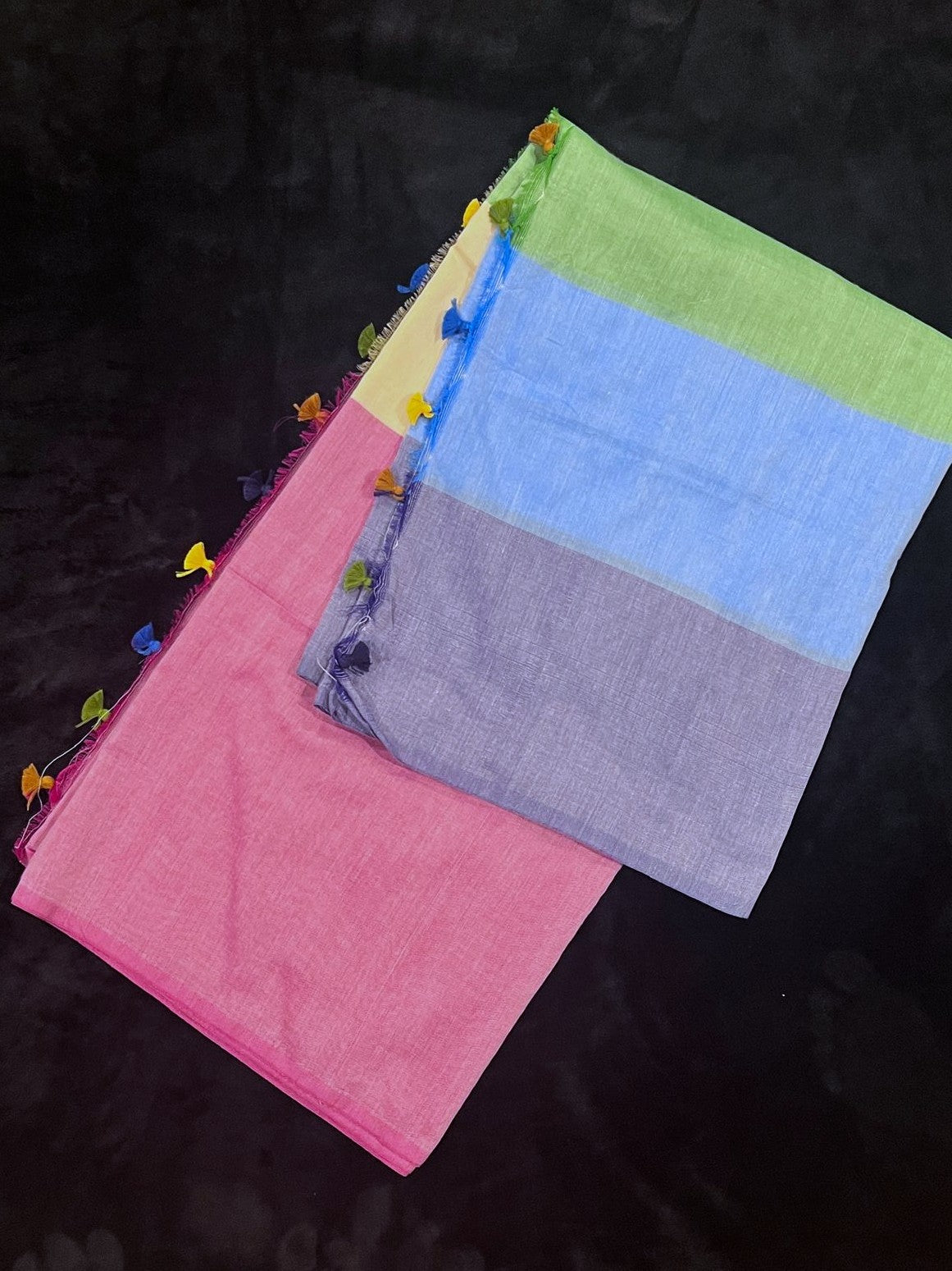 Semi Tussar Saree in Pastel Shades