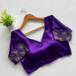 Silk blouse with handwork on sleeve